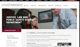 
							         3+1 Criminal Justice Degree Program - Lewis University								  
							    