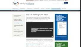 
							         318 Building Code Portal - American Concrete Institute								  
							    