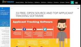 
							         33 Free, Open Source and Top Applicant Tracking Software ...								  
							    