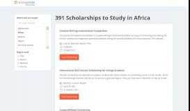 
							         335 Scholarships in Africa - ScholarshipPortal								  
							    