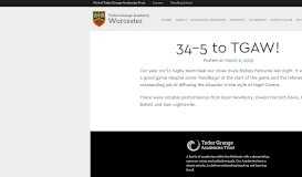 
							         34-5 to TGAW! – Page 38 – Tudor Grange Academy Worcester								  
							    