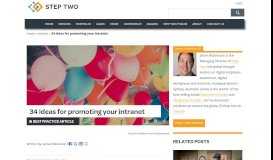 
							         34 ideas for promoting your intranet - Step Two								  
							    