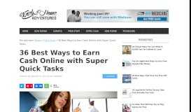 
							         36 Best Ways to Earn Cash Online with Super Quick Tasks								  
							    