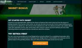 
							         360bet Bonus: 100% up to N30.000! Don't waste time - bet!								  
							    