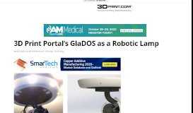 
							         3D Print Portal's GlaDOS as a Robotic Lamp - 3DPrint.com								  
							    