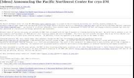 
							         [3dem] Announcing the Pacific Northwest Center for cryo-EM								  
							    