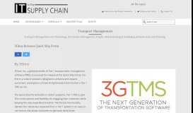 
							         3Gtms Releases Quick Ship Portal - IT Supply Chain								  
							    