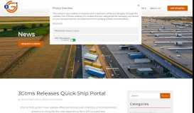 
							         3Gtms Releases Quick Ship Portal								  
							    