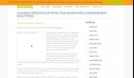 
							         4 Characteristics of Effective Workforce Management Solutions								  
							    
