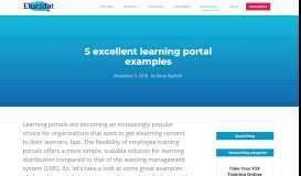 
							         4 examples of excellent learning portals - Elucidat								  
							    