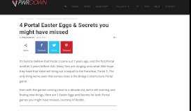 
							         4 Portal Easter Eggs & Secrets you might have missed - PwrDown								  
							    