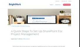 
							         4 Quick Steps to set up SharePoint for Project Management - BrightWork								  
							    