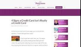 
							         4 Signs a Credit Card Isn't Really a Credit Card - Beverly Harzog								  
							    