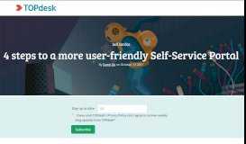 
							         4 steps to a more user-friendly Self-Service Portal - TOPdesk Blog								  
							    