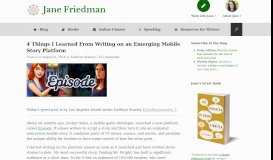
							         4 Things I Learned From Writing on an Emerging ... - Jane Friedman								  
							    