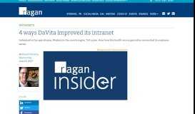 
							         4 ways DaVita improved its intranet | Ragan Communications								  
							    