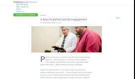 
							         4 ways to drive patient portal engagement | athenaInsight - Athenahealth								  
							    