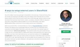 
							         4 ways to setup external users in SharePoint - SharePoint Maven								  
							    