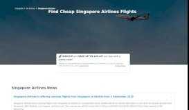 
							         $447+ Singapore Airlines Flights from, Airline Tickets & Deals								  
							    