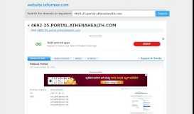 
							         4692-25.portal.athenahealth.com at WI. Patient Portal - Website Informer								  
							    
