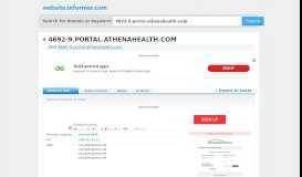 
							         4692-9.portal.athenahealth.com at WI. Patient Portal - Website Informer								  
							    