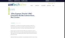 
							         '49er Express' Portal: UNC-Charlotte Builds Connections, Not Center ...								  
							    