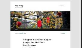 
							         4mypdr Extranet Login Steps for Marriott Employees | My Blog								  
							    