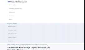 
							         5 Awesome Home Page Design Layouts You Can Copy Today								  
							    