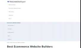 
							         5 Best Ecommerce Website Builders - Comparison Chart (May 19)								  
							    