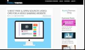 
							         5 Best Free & Open sources Video CMS for a Video Sharing Website ...								  
							    