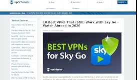 
							         5 Best VPNs That (Still) Work With Sky Go – Watch Abroad in 2019								  
							    