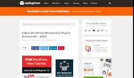 
							         5 Best WordPress Membership Plugins Compared (2019) - WPBeginner								  
							    