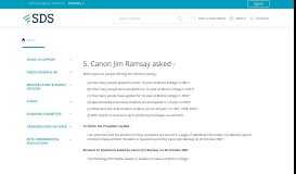
							         5. Canon Jim Ramsay asked - | SDS Portal								  
							    