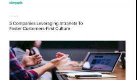 
							         5 Companies Leveraging Intranets To Foster Customers-First Culture								  
							    