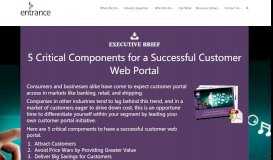 
							         5 Critical Components for a Successful Customer Web Portal | Entrance								  
							    