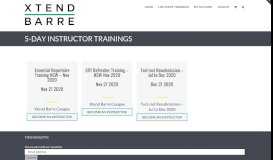 
							         5-Day Instructor Trainings – Instructor Portal – Xtend Barre								  
							    