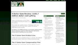 
							         5 Dollar Gem Review: $185.7 million dollar cash gifting								  
							    