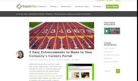 
							         5 Easy Enhancements to Company's Careers Portal | ExactHire								  
							    