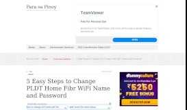 
							         5 Easy Steps to Change PLDT Home Fibr WiFi Name and Password ...								  
							    