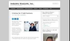 
							         5 Extras for Y Soft Partners | Industry Analysts, Inc.								  
							    