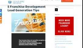 
							         5 Franchise Development Lead Generation Tips - Lead PPC								  
							    
