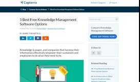 
							         5 Free Knowledge Management Software Solutions - Capterra Blog								  
							    