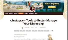 
							         5 Instagram Tools to Better Manage Your Marketing : Social ...								  
							    