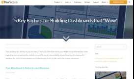 
							         5 Key Factors for Building Dashboards that 