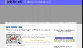 
							         5 Major Types of Scam Jobs and Job Scams Online - Job-Hunt.org								  
							    
