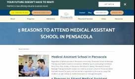 
							         5 Reasons To Attend Medical Assistant School In Pensacola								  
							    