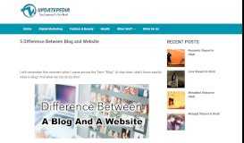 
							         5 Secret Difference Between Blog and Website You Must Know								  
							    
