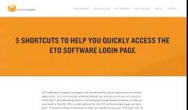 
							         5 shortcuts to help you quickly access the ETO software login ...								  
							    