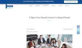 
							         5 Signs You Should Invest in a Board Portal - Passageways Board ...								  
							    