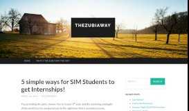 
							         5 simple ways for SIM Students to get Internships! | thezubiaway								  
							    